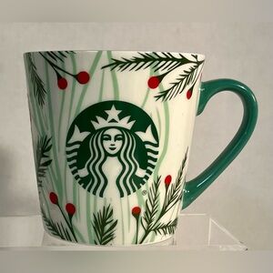 STARBUCKS 2020 Christmas Holiday Holly Berry Pine Ceramic Coffee Mug 18 oz.
